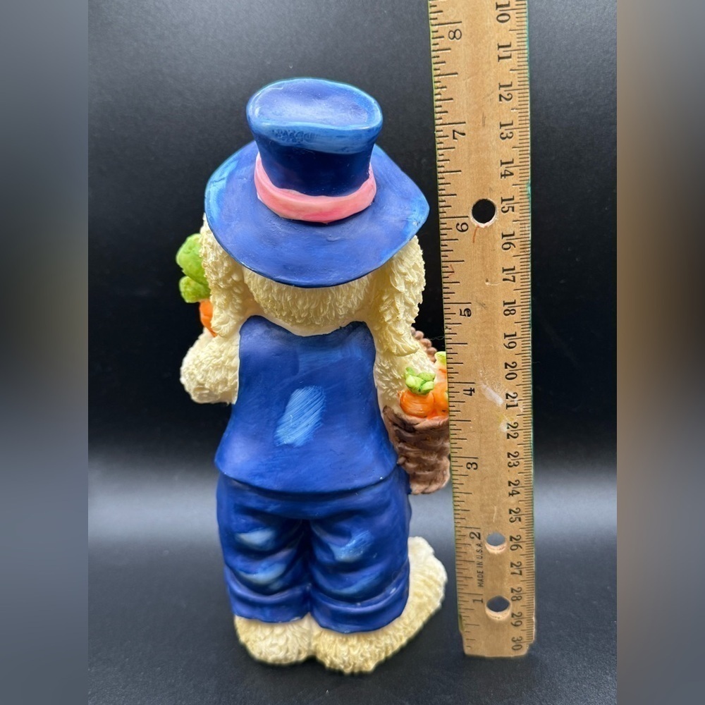 Easter Bunny Resin Rabbit Figure 7.5” - Picture 2 of 3
